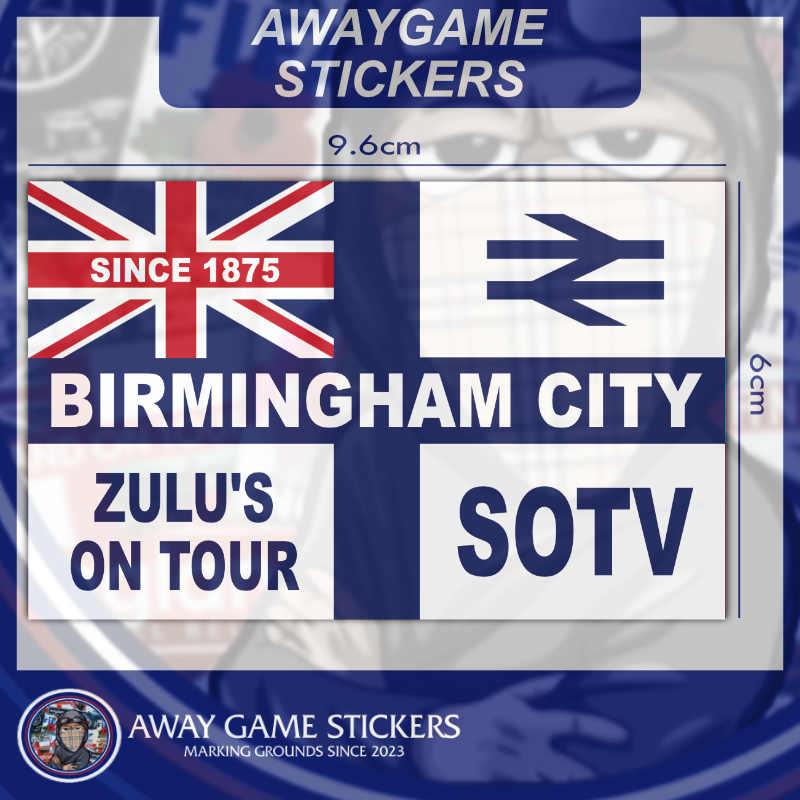 Birmingham City SOTV (Blue England Flag Design) - Football Stickers
