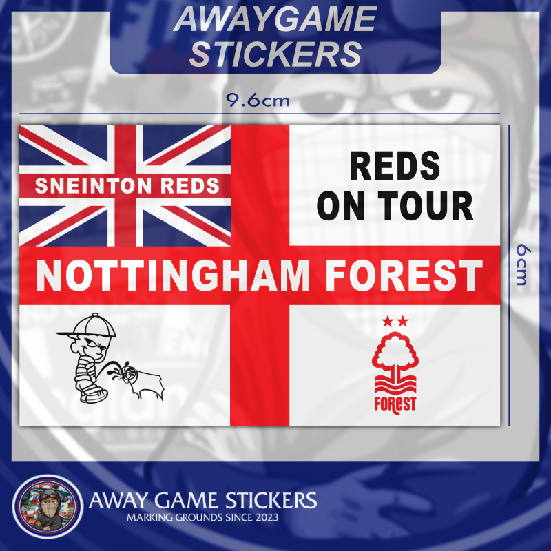 Reds on tour (England Flag Design) - Football Stickers