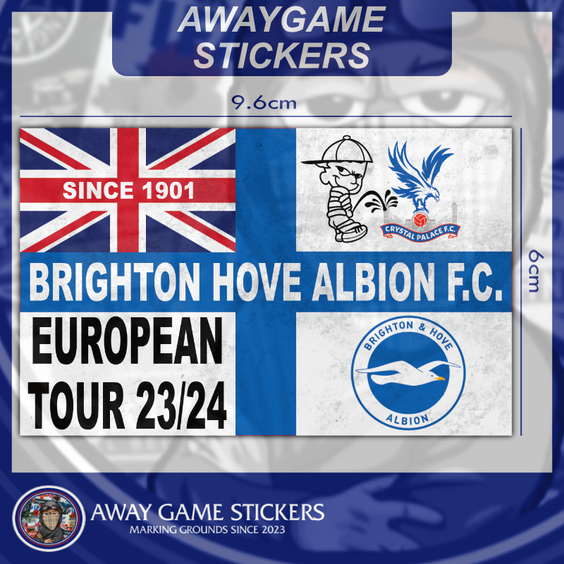 European Tour 23/24 Blue Flag (Brighton Hove Albion F.C.) - Football Stickers