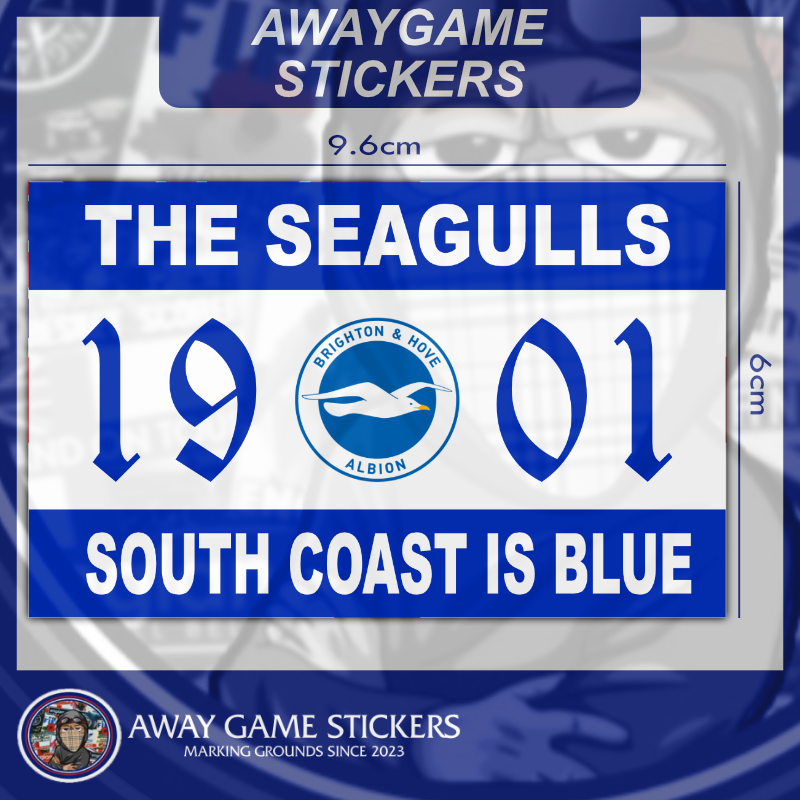 Seagulls, South Coast Is Blue - Football Stickers