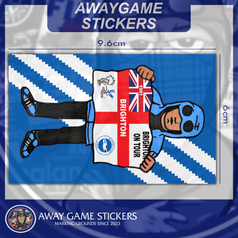 Brighton Ultra With Flag - Football Stickers