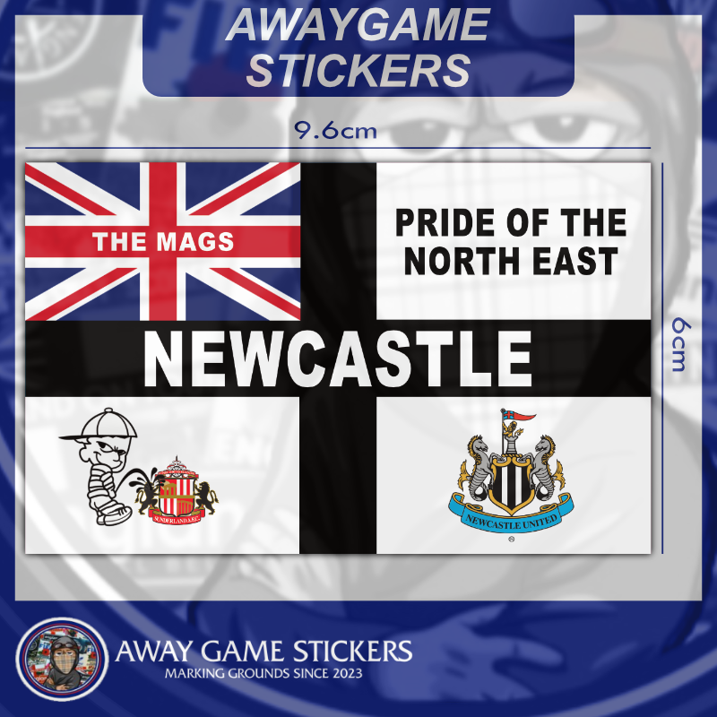 Pride of the North East, England Flag Style - Newcastle Stickers