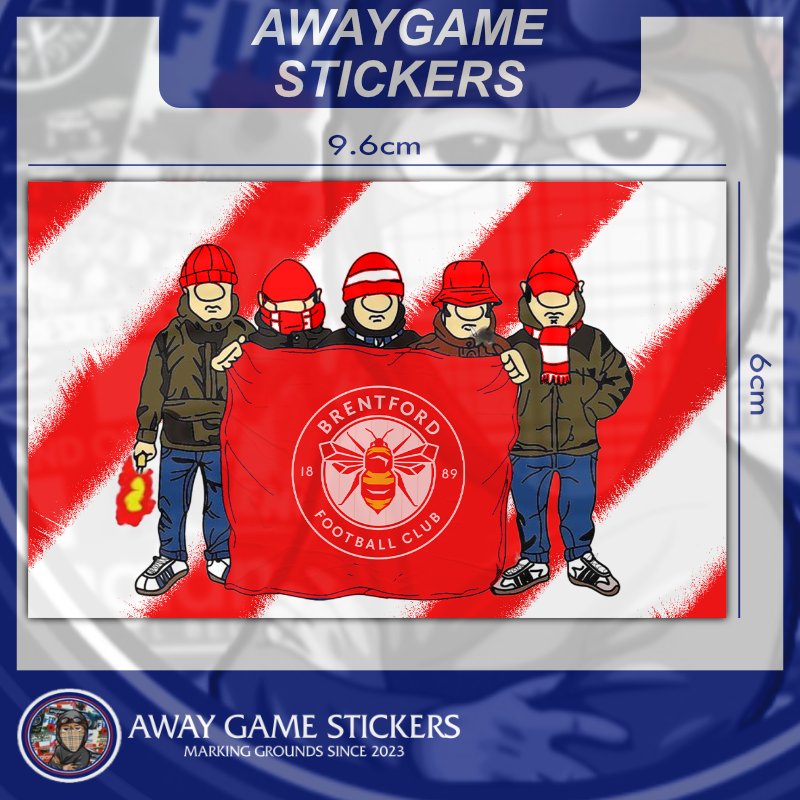 Brentford casuals with flag