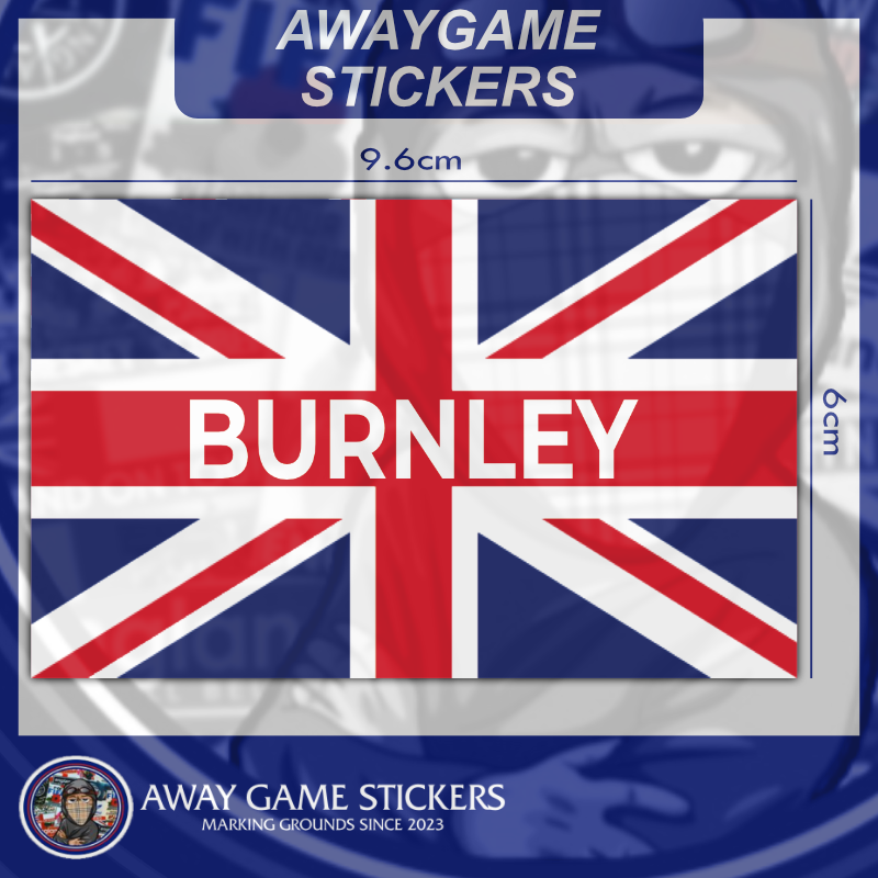 Burnley Standard Union Jack - Football Stickers