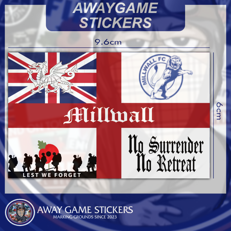 MILLWALL NO SURRENDER, NO RETREAT STICKER